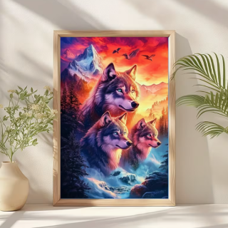 Preview: Diamond Painting Wölfe